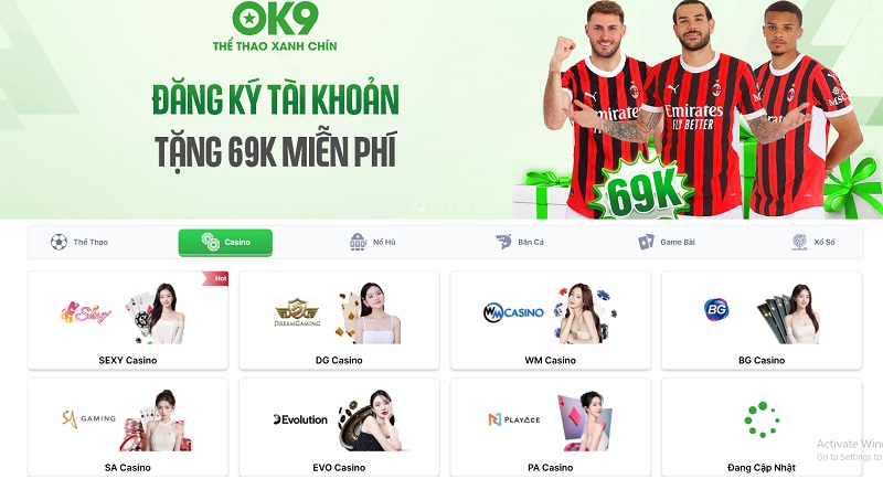 Khám Phá Các Game Live Casino Hấp Dẫn Nhất Tại OK9