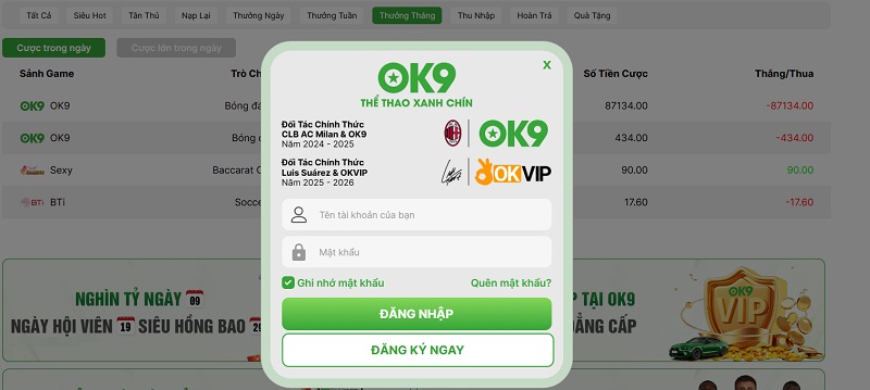 Hướng Dẫn Đăng Nhập OK9 Chi Tiết Từng Bước